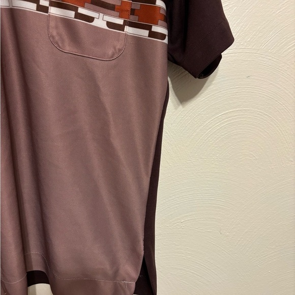 Vintage Style Brown and White Men's Shirt - Picture 7 of 9